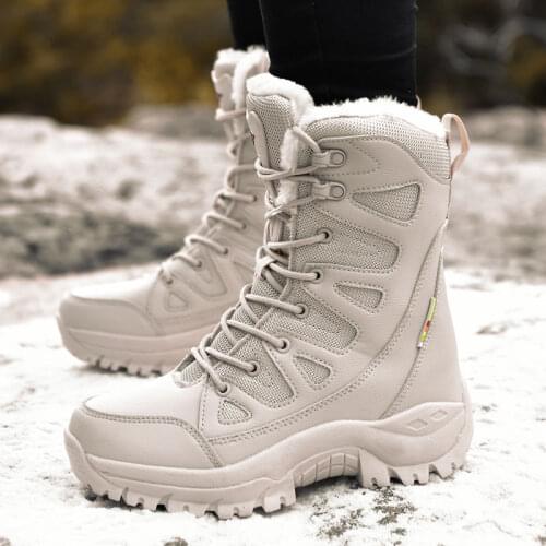 Winter Women Military Boots Hiking Shoes Outdoor Tactical Combat Mountain Snow Waterproof Bota Militar Feminina Botas Militares