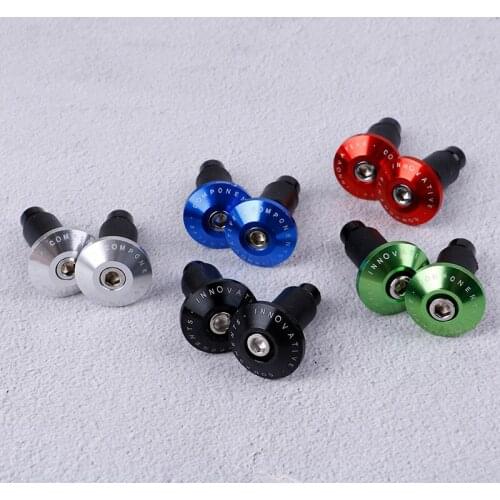 1 Pair 5Colors Motorcycle Handlebar Grip Plugs Bar End Caps 22mm 7/8 CNC Aluminum alloy Handle Grip End Stoppers