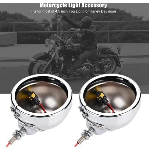 1 Pair Motorcycle Aluminum Alloy 4.5 inch Fog Lights Housing Bracket Fit for Harley Davidson