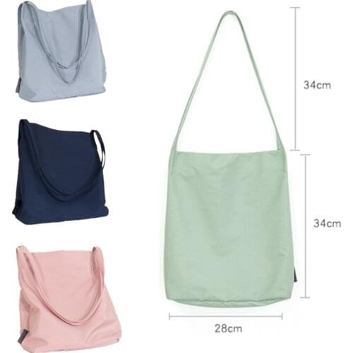 2pcs/lot Shopping Bag Casual Shoulder Bag Outdoor Portable Large Capacity Tote Bag Classic