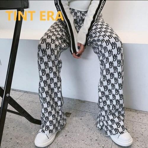 TINT ERA I Pants Womens Fall/winter Look Thin And All-match Outer Wear 2021 New We11 Thick Loose Casual Straight-leg Pants