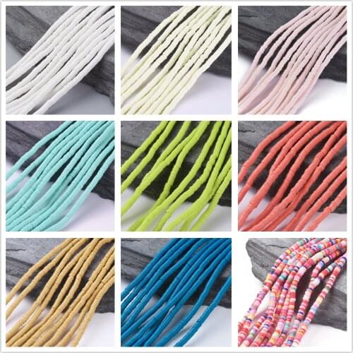10 Strand Flat Round Handmade Polymer Clay Bead 3/4/5/6/8mm Spacers Loose Bead for jewelry DIY making bracelet Decor