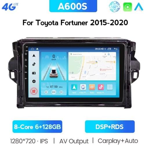 Carplay 9"Car Multimedia Audio System 2 Din Radio Android 10 Automotive Have BT Carplay DVR 4G For Toyota Fortuner 2 2016 2019