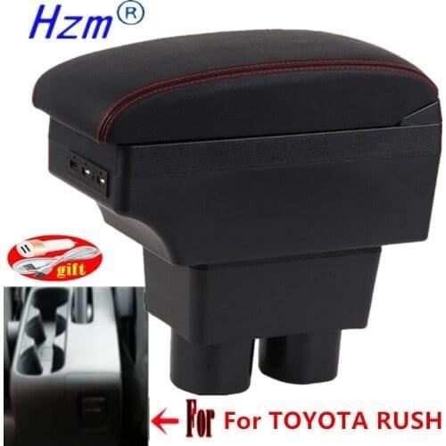 For TOYOTA RUSH Armrest box For TOYOTA RUSH Interior special Retrofit parts Center Car Armrest box Center Storage box USB LED