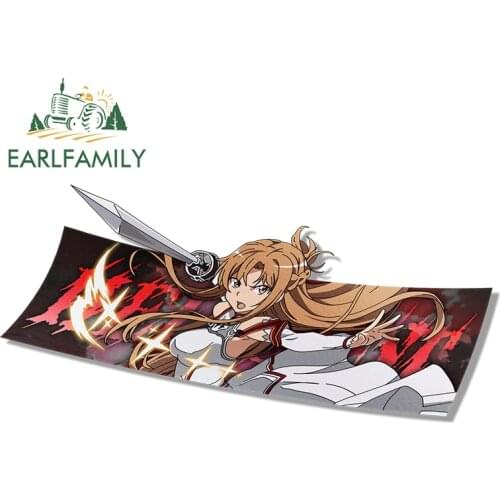 EARLFAMILY 13cm x 6.5cm For Sword Art Online Bumper Car Stickers Vinyl Car Wrap Decal Motorcycle Bumper Window Decoration