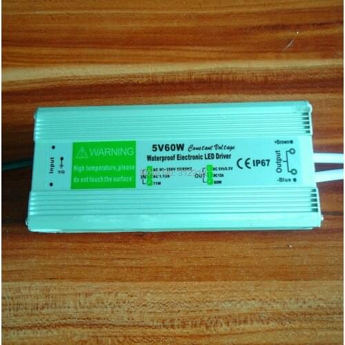 IP67 5V/120A/60W waterproof switch mode power supply;AC90-250V input