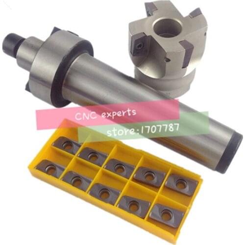 MT2 FMB22 M10 MT3 FMB22 M12 MT4 FMB22 Shank BAP400R 50 22 Face Milling CNC Cutter + 10pcs APMT1604 Inserts For Power Tool