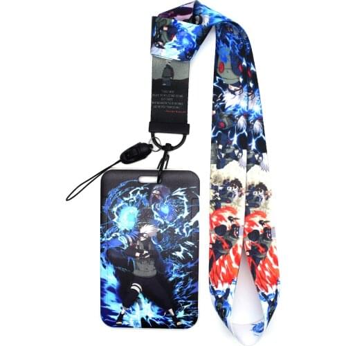 Anime Ninja Hatake Kakashi Lanyard Neck Strap Rope For Mobile Cell Phone ID Card Badge Holder With Keychain Keyring Gift