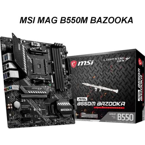 New for MSI MAG B550M BAZOOKA Motherbaord micro-atx AMD B550 B550M DDR4 m2 SATA3 USB 3,2 HDMI 128G Socket AM4 Desktop Mainboard