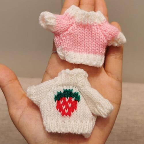 Ob11 16cm 17cm Bjd Doll Clothes Baby Clothes Sweater Dress Kawaii Girl Dolls Accessories