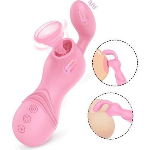 Oral Sex Licking Sucking Vibrators 12 Speed G Spot Clitoris Stimulation Nipple Sucker Vibrators Erotic Blowjob Sex Toy For Women