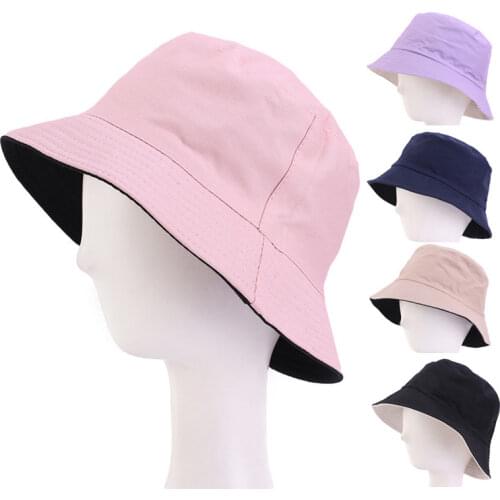 Fashion Summer Foldable Bucket Hat Women Outdoor Unisex Cotton Fishing Hunting Cap Men Basin Chapeau Unisex Sun Prevent Hats