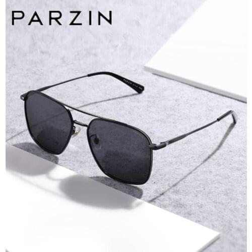 PARZIN Polarized Mens Sunglasses Metal Frame Korean Style Male Sun Glasses Driving Goggles UV Protection 92016