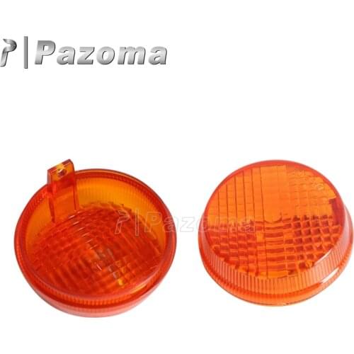 Motorcycle Front Turn Signal Light Round Lens Cover for Kawasaki Vulcan 1600 Classic Nomad Honda Cruisers Shadow