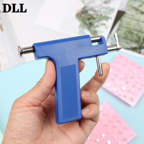 No Pain Safe Professional Sterile Piercing Gun Tools Kit Ear Stud Steel Gold Earring Ear Nose Navel Body Piercing Gun Set