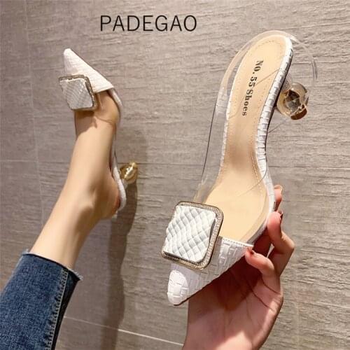 Transparent 2021 Sexy Fashion Sandals Women Casual Crystal Party Women Shoes