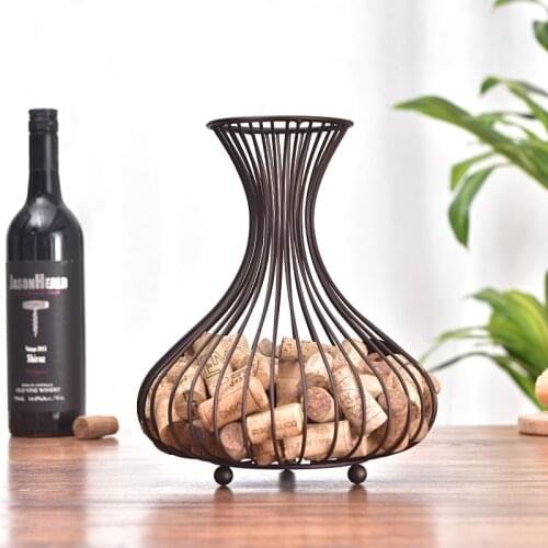 Wine stopper collection tank, cork tank, cork storage tank, wine stopper storage box rack, wrought iron ornaments