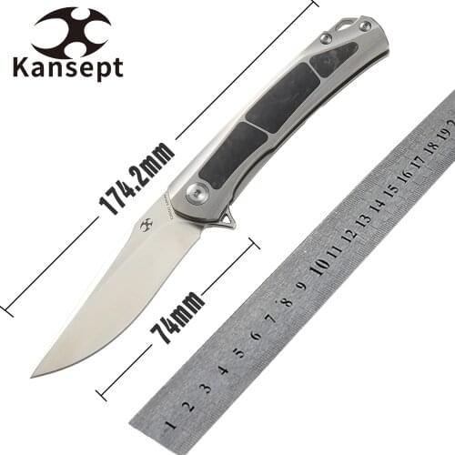 Under 3'' S35VN Folding Knife Kansept K2003A2 Gremlin Carbon Fiber Handle Pocket Knives Hunting Camping Blade Edc Tactical Knife