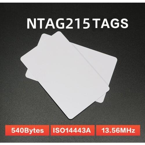 NFC NXP Ntag215 PVC Card ISO14443A 13.56MHz RFID HF Smart electronic Tags 540Bytes IC Card 20PCS NFC Electronic Label