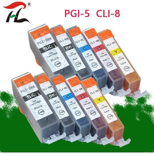 Compatible Cartridge for Replacement for Canon PGI5 CLI8 PGI-5 CLI-8 PIXMA IP 4200 4300 4500 5200 5300 6600 6700D Printer