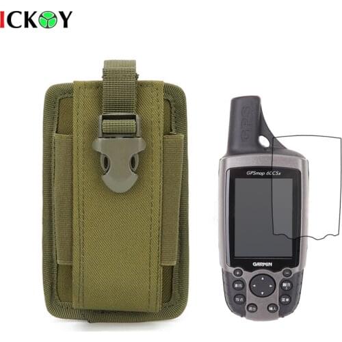 Outdoor Military Tactical Pouch Portable Case Bag + Screen Protector Shield Film for Handheld GPS GPSMAP 60 60CSX 60CS