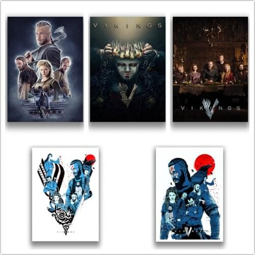 Vikings White Coated Paper Prints painting Home Decoration Livingroom Bedroom Bar Home wall Art