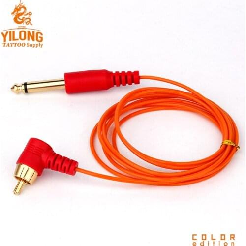 YILONG Top Quality New Copper RCA Tattoo Clip Cord Soft Silicone Supply Red Optional