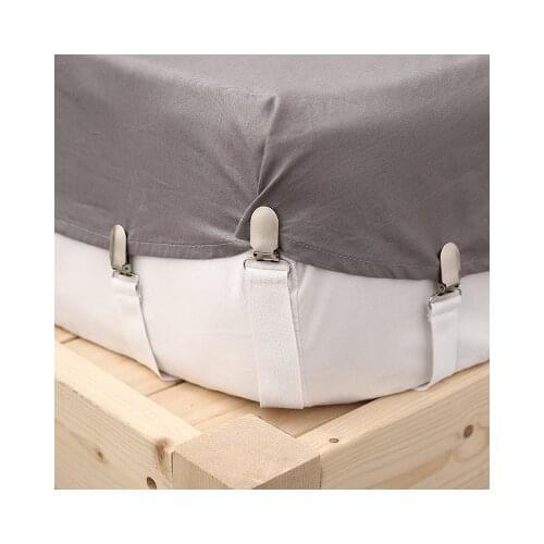 4Pcs/1Pcs Bed Sheet Clip Bed sheet Belt Fastener Mattress Elastic Non-slip Clip Blanket Gripper White and Black