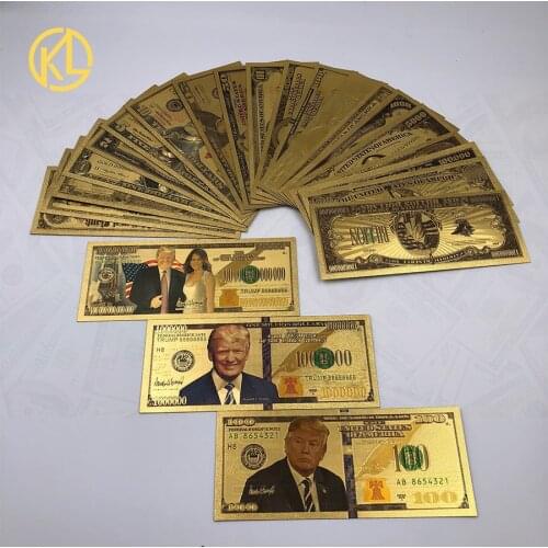 US Dollar Golden Plastic Banknotes for prop money and Souvenir gifts