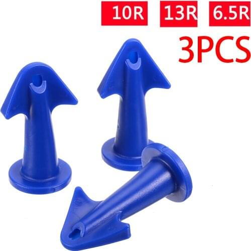 3pcs/set Rubber Sealant Scraper Sealant Nozzle Caulking 6.5R 10R 13R For Wall Cleaning Floor Dust Glass Glue Scraping Removable