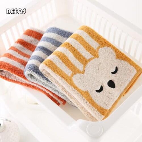 3pcs/lot Cute Simple Cotton Towels Childrens Small Square Wash Towel Baby Saliva Towel With Lanyard B0083M
