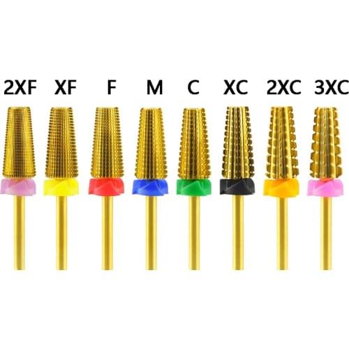 5PCS/Bag 5 IN 1 Tungsten Steel Milling Nail Drill Bit Machine Carbide Nail Drill Bits Ceramic Milling Cutters For Nail Drill
