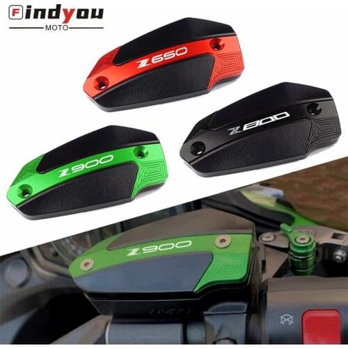 For KAWASAKI Z900 Z650 2017 2018 2019 2020 Z800 2013-2016 Motorcycle CNC Aluminum Front Brake Reservoir Fluid Tank Oil Cup Cover