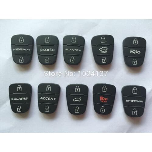 Auto Parts Car Hot Sell New Replacement Key Button Pad Fits For Hyundai Solaris Accent Elantra Remote Flip Shell X50 (50Pcs/Lot)