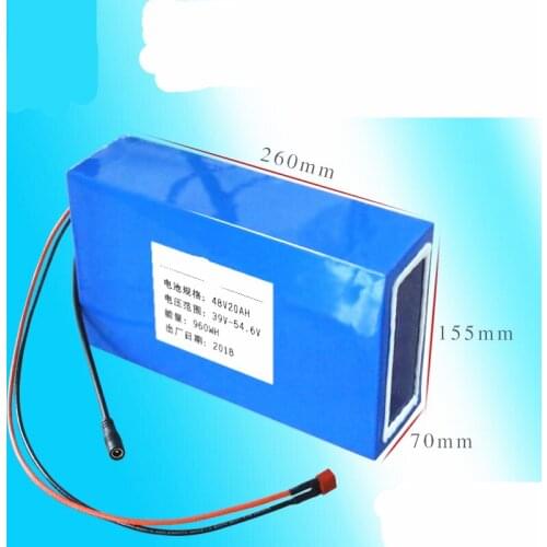 Free shipping E-Bike Battery 48V 20Ah Lithium ion Battery with 30A BMS for 750W BBS02 1000W BBSHD Bafang Motor scooter