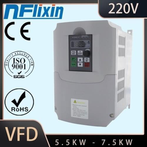For Russian CE 220v 7.5kw 1 phase input and 220v 3 phase output frequency converter/ac motor drive/VFD/50HZ Inverter inverters