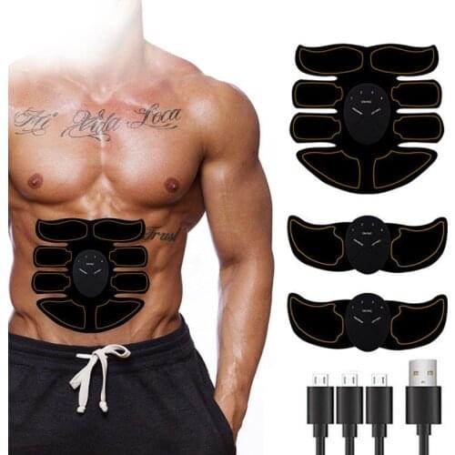 Electric Muscle Stimulator ABS EMS Trainer Abdomen Arm Fitness Weight Loss Body Slimming Massage Abdominal Training Machine
