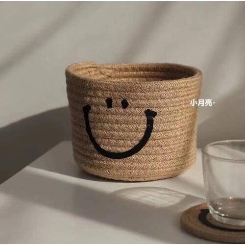 Storage Box Handmade Environmentally Friendly Cotton Weaving Storage And Sorting Debris Bath Cosmetic Towel Box Desktop Bedside