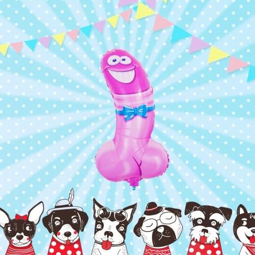 Hot big penis aluminum film balloon singles party prom party tricky prop balloon 150pcs/lot