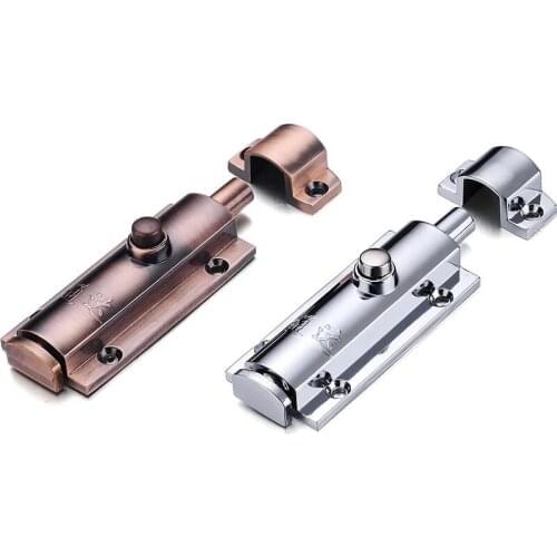Zinc alloy spring automatic door latch red bronze door bolt gate spring latch solid bolt furniture chinese brass hardware