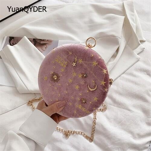 Fashion Starry Sky Round Bags Women Crossbody Bag Luxury Chain Circular Shoulder Bag Womens Handbag 2021 Ladies Wallet Bolsos