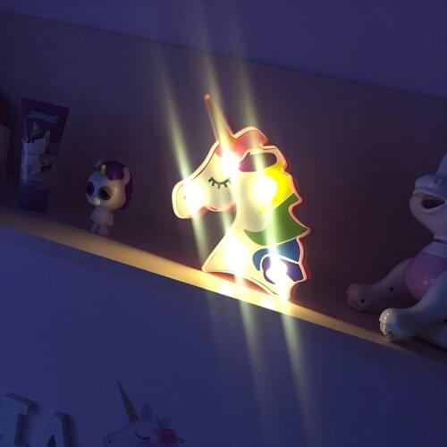 Unicorn Party Lamp LED Night Light 3D Painted Lamp Decor Childrens Gift Bedroom Table Decor Kids Birthday Baby Shower Light