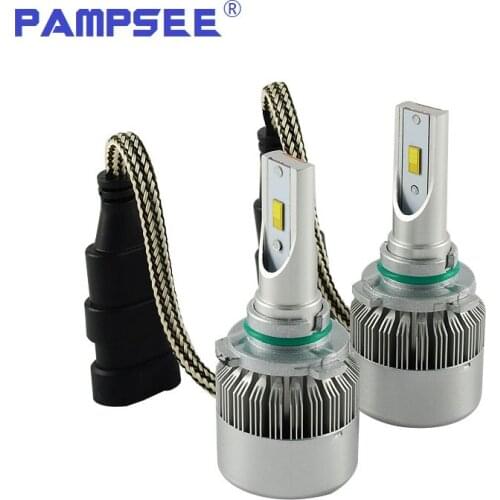 PAMPSEE 9006 HB4 LED Car Headlight Bulbs CSP 72W 7600lm 6000K Auto Headlamp Fog Light Bulb 12v for Toyota VW Honda Mazda Hyundai