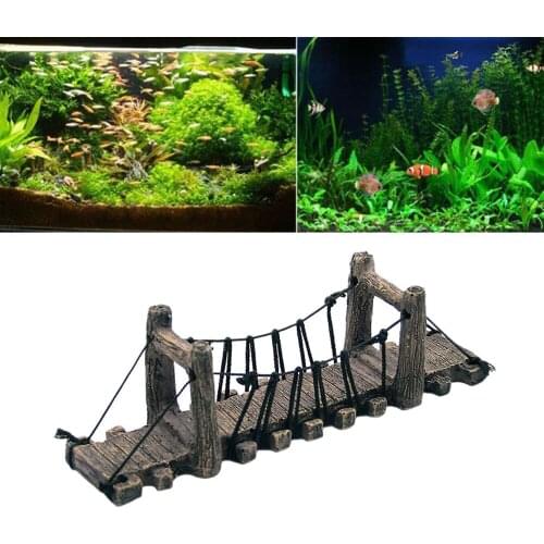 IN STOCK Resin Castle Landscaping bridge Aquariums Castle Decoration Aquarium Fish Tank Tower