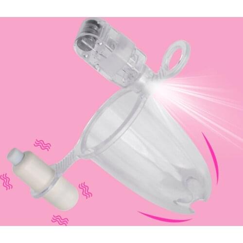 Vaginal Speculum Vibrator 2 Pieces Adult Genitals Colposcopy Speculum Medical Themed Sex Toys Vaginal Dilator with Lighting