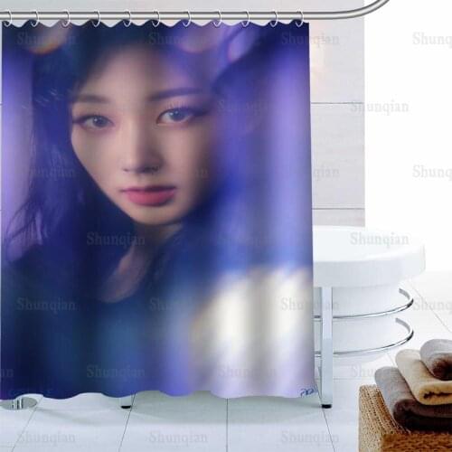 Custom GISELLE Kpop Aespa Girl Shower Curtain Waterproof Fabric Bath Curtain 180X180cmPolyester Fabric Bathroom Curtain 0512