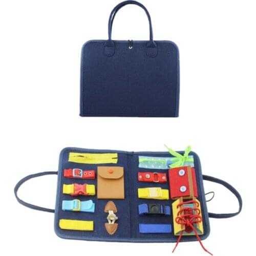 Busy Board Educational Toys for Child 1 Year Montessori Life Practical Materials to Exercise at Home Kids Basic Skill Learning