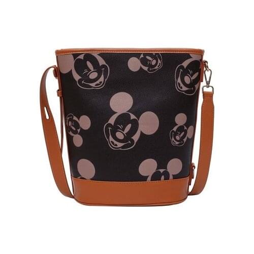 Disney Mickey mouse Womens bag cute minnie messenger bag shoulder bucket bag fashion lady pu bag Leisure handbag