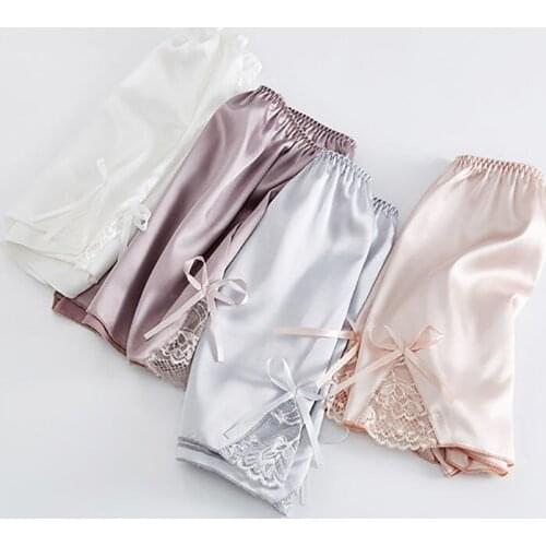Women Safty Short Pants Summer Shorts For Female Ice Silk Lace Bottoming Pants Safety Shorts Girls Underwears