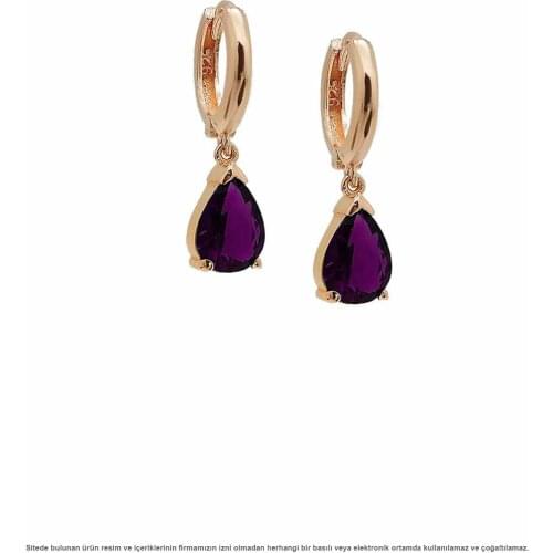 Silver Ametis Cubic Zirconia Women Earrings